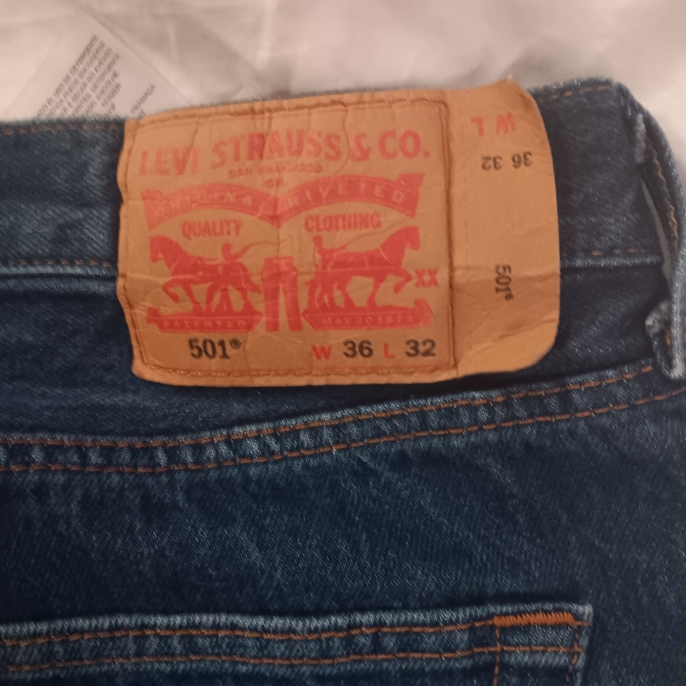 Dark Blue Levi's 501s